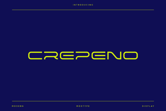 Crepeno – Modern Futuristic Typeface for Bold Editorial Design