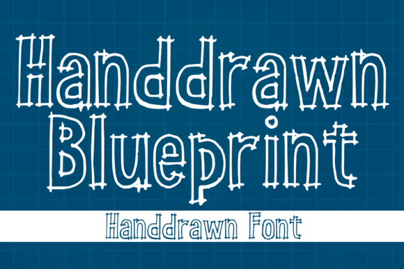 Handdrawn Blueprint: A Sketchy Display Font for Creative Brands
