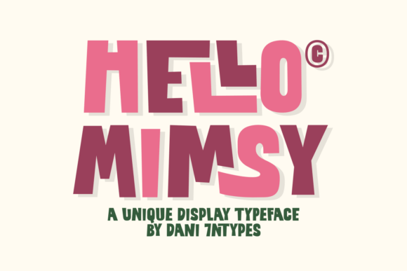 Hello Mimsy Display Font for Web Design