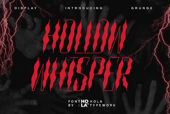 Hollowwhisper Regular for Bold Editorial Design