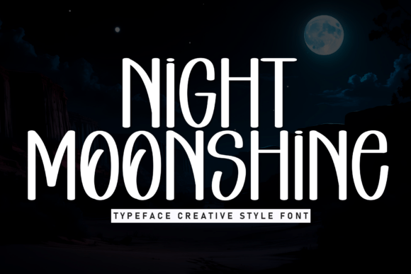 Night Moonshine Display Font for Web Design