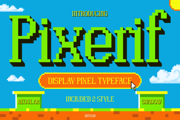 Pixerif Regular: A Playful Display Font for Creative Projects