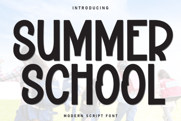 Summer School: A Friendly Display Font for Modern Branding