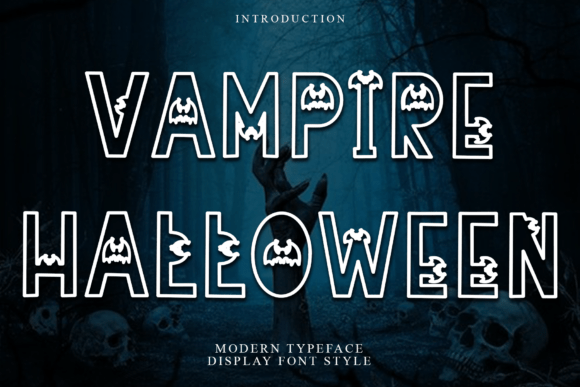 Vampire Halloween Font for Branding and Design